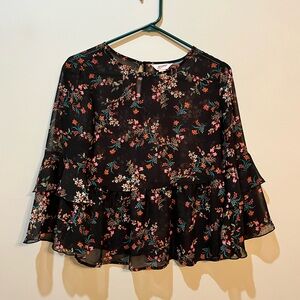 Floral Mesh Blouse